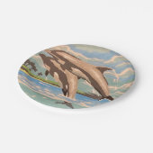数絵を描順 |イルカよくはしゃぐ類 | ペーパープレート (アングル)