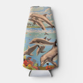 数絵を描順 |イルカよくはしゃぐ類 | ボトルクーラー (正面)