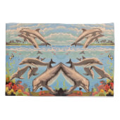 数絵を描順 |イルカよくはしゃぐ類 | 枕カバー (裏面)