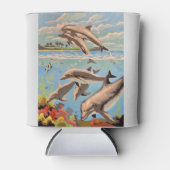 数絵を描順 |イルカよくはしゃぐ類 | 缶クーラー (正面)