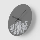 数落ちた数 ラウンド壁時計 (傾斜)