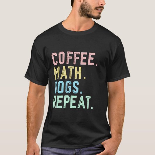 数計算法コーヒードッグス数学 Tシャツ (正面)