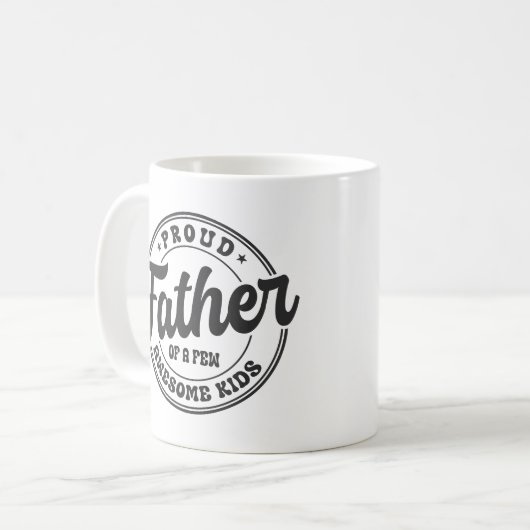 数誇りを持った児の父素晴らし親 コーヒーマグカップ (正面左)