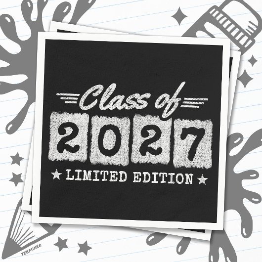 数量限定 卒業記念品 シニアクラス オブ 2027 スタンダードカクテルナプキン