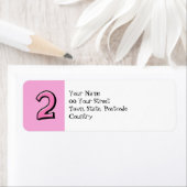 数間抜け2ピンク差出人住所ラベル ラベル (インサイチュ)