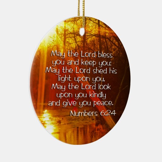 数6:24のオーナメントは主よろしいですBLESS セラミックオーナメント (右)
