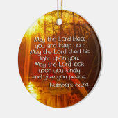 数6:24のオーナメントは主よろしいですBLESS セラミックオーナメント (左)