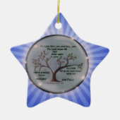 数6:24 - 26主Bless平和保ち、 セラミックオーナメント (正面)