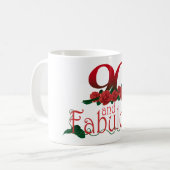 数90のまたは第90誕生日の花柄 コーヒーマグカップ (正面左)