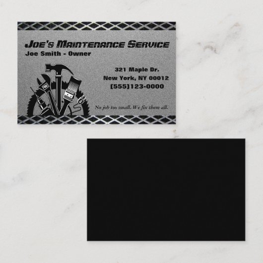 整備修理便利便所 名刺 (正面/裏面)