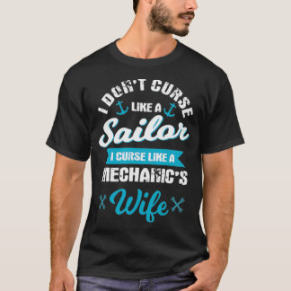 整備士おもしろいは整備士の妻のように Tシャツ