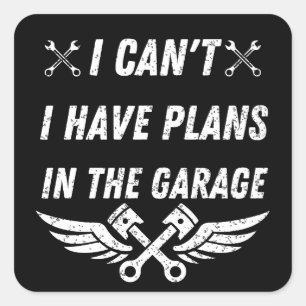 整備士おもしろいパパ車の恋人の父の日のギフト スクエアシール