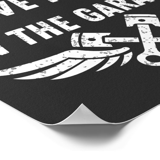 整備士おもしろいパパ車の恋人の父の日のギフト ポスター (角)