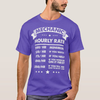 整備士おもしろい時給の賃率機械的 Tシャツ