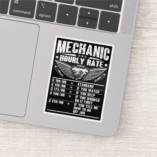 整備士おもしろい時給オートカー整備士労働者 シール (詳細)