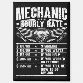 整備士おもしろい時給オートカー整備士労働者 マグネット (正面)