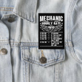 整備士おもしろい時給オートカー整備士労働者 缶バッジ (インサイチュ)