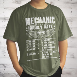 整備士おもしろい時給オートカー整備士労働者 Tシャツ