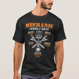 整備士おもしろい時給Gif労働率 Tシャツ