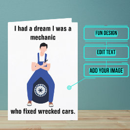 整備士おもしろい誕生日 カード