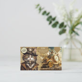 整備士おもしろい車修理車庫 名刺 (スタンド正面)