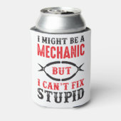 整備士かもしれないけどバカは直せねえ。 缶クーラー (缶裏面)