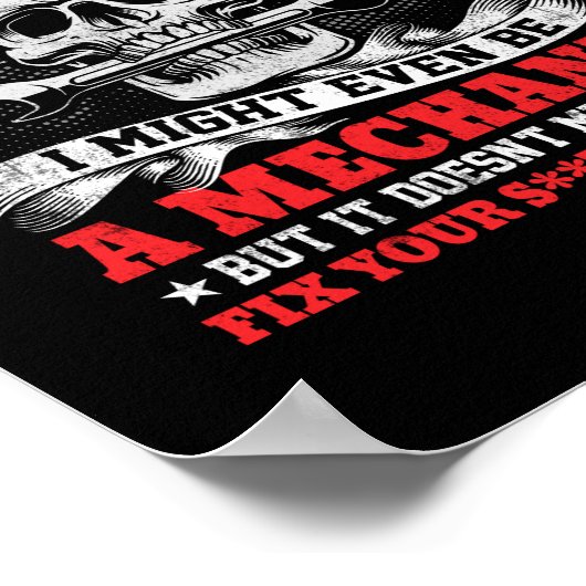 整備士が整備士に見えるかもしれない ポスター (角)