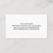 整備士が車で作業 名刺 (裏面)