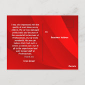 整備士に感謝を伝えるため ポストカード (裏面)