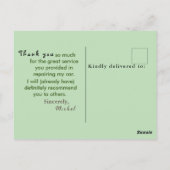 整備士に感謝 ポストカード (裏面)