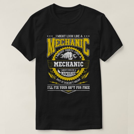 整備士に見えるかもね Tシャツ (デザイン正面)