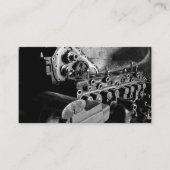 整備士のエンジンの写真が付いている車のな名刺 名刺 (正面)