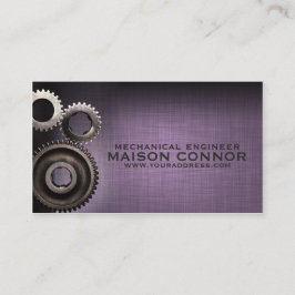 整備士のギアのデザインの機械工学者カード 名刺
