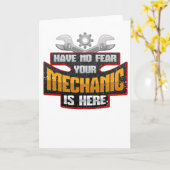 整備士のギフト 怖がる必要なし 整備士はここにいます カード (黄色い花)