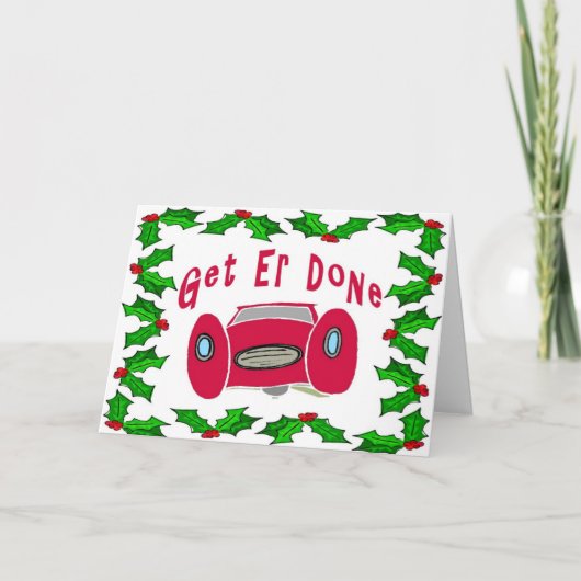 整備士のクリスマスカード シーズンカード (正面)