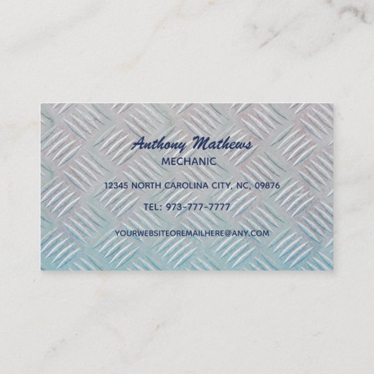 整備士のスローガン名刺 名刺 (裏面)