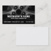 整備士のタイヤの縁の名刺 名刺 (正面/裏面)
