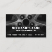 整備士のタイヤの縁の名刺 名刺 (正面)