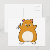 整備士のハムスター（工具持ち） ポストカード (正面/裏面)