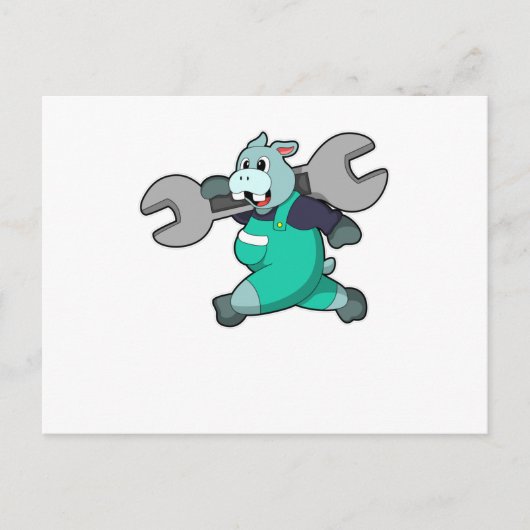 整備士のヒポポタモス ポストカード (正面)