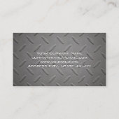 整備士の作業 | スチール 名刺 (裏面)