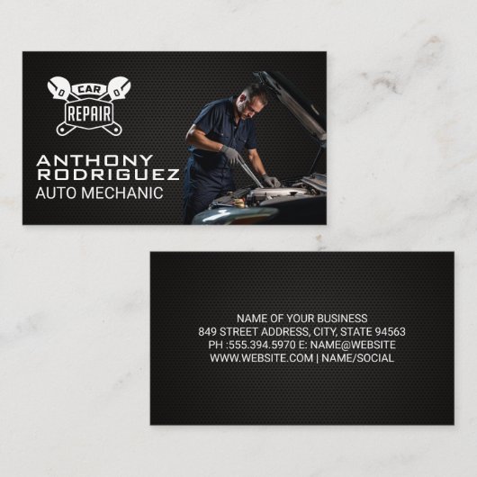 整備士の作業 名刺 (正面/裏面)