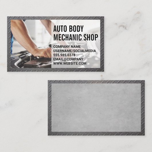 整備士の作業 名刺 (正面/裏面)