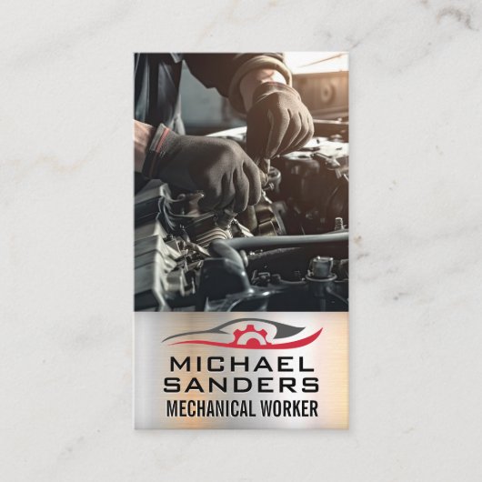 整備士の作業 名刺 (正面)