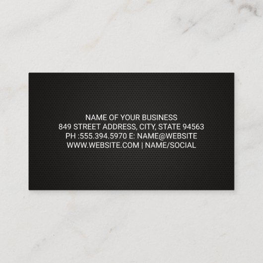 整備士の作業 名刺 (裏面)