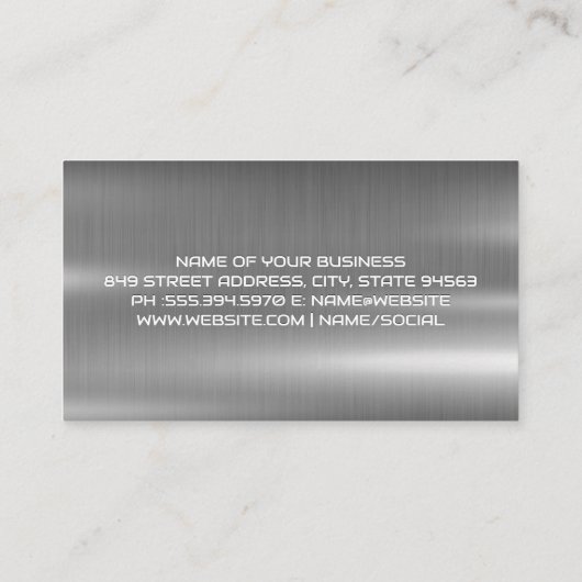 整備士の作業 名刺 (裏面)