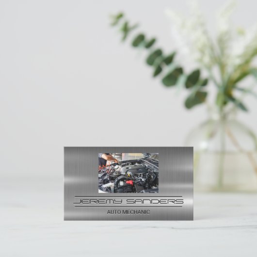 整備士の作業 | 技術者 名刺 (スタンド正面)