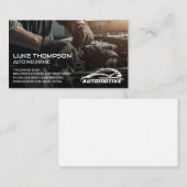 整備士の作業 | 自動サービスロゴ 名刺 (正面/裏面)