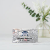 整備士の作業 | 車のロゴ 名刺 (スタンド正面)