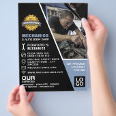 整備士の写真 自動車整備士 & 修理 広告 チラシ (手)